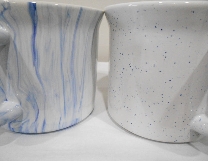 ❤️ CORNINGWARE 20-oz Soup MEAL MUG Microwave Vent Lid MARBLE or SPECKLED BLUE