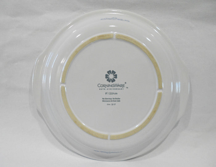 ❤️ CorningWare CORNFLOWER BLUE STONEWARE 10.5" PIE PLATE Dish / 60th Anniversary