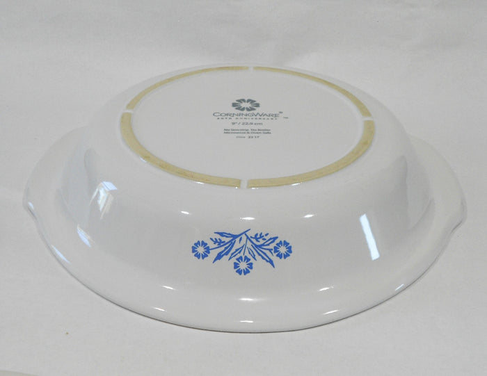 ❤️ CorningWare CORNFLOWER BLUE STONEWARE 10.5" PIE PLATE Dish / 60th Anniversary
