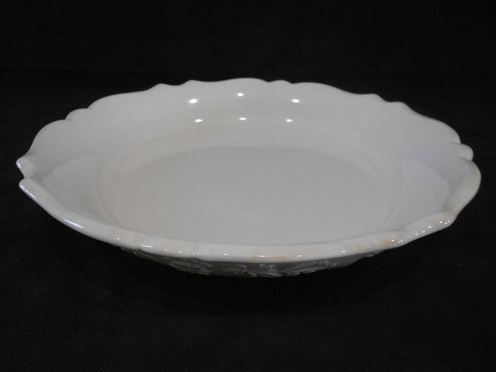 ❤️ Corningware TRADITIONS WHITE 9" PIE PLATE Embossed Fluted Deep Dish Stoneware