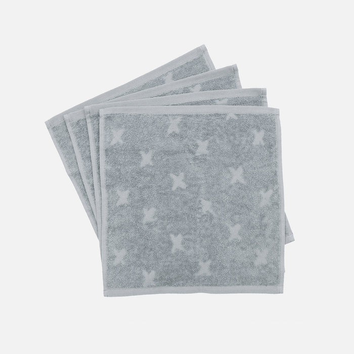 Cotton Washcloths - Jasmin Blue - Set of 4