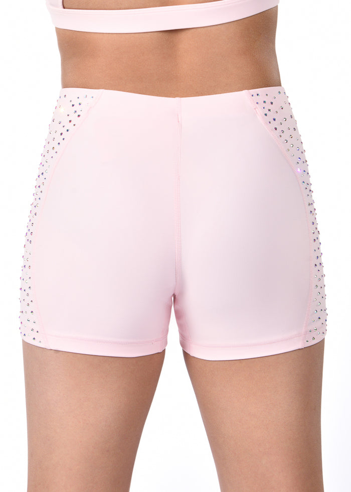 Crystal Compression Short in Powder Pink