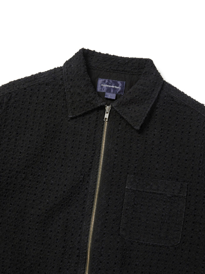 Damaged Denim Zip S/S Shirt
