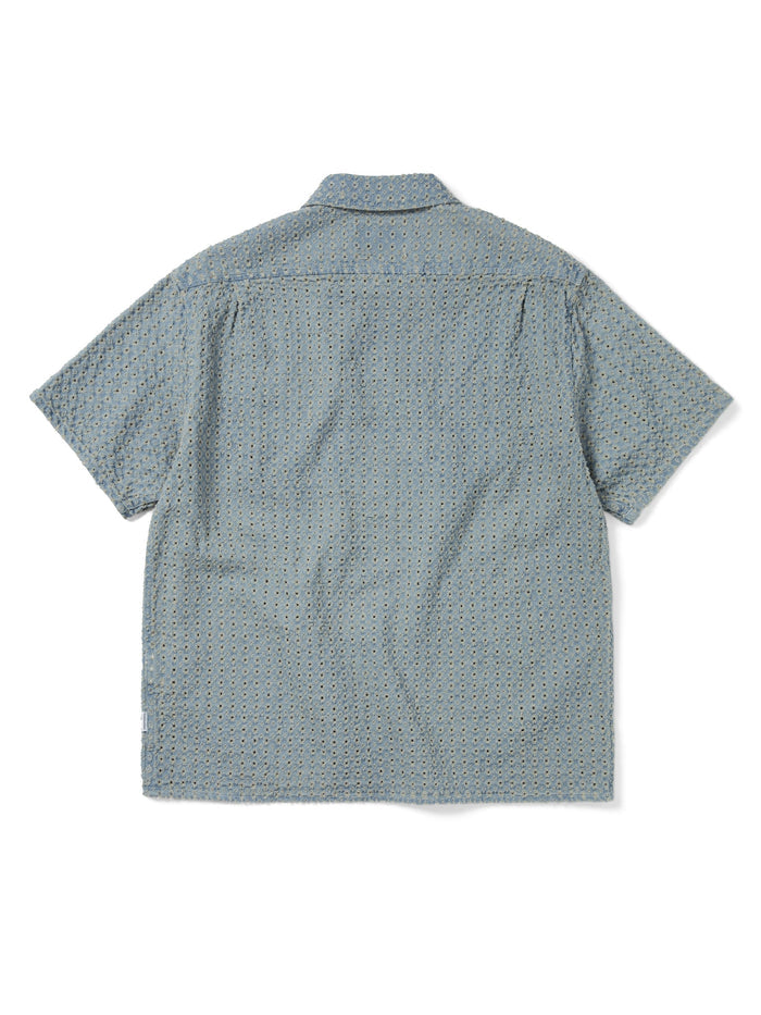 Damaged Denim Zip S/S Shirt
