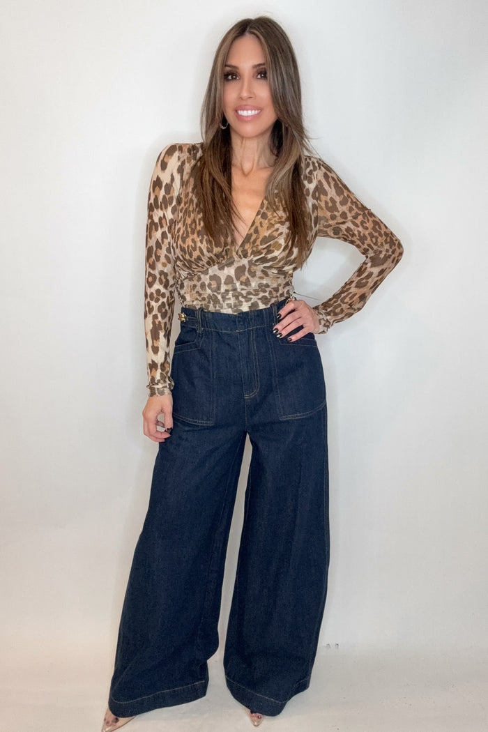 Style the Dark Gold Chain Detail Jeans exclusively at Born To Glam