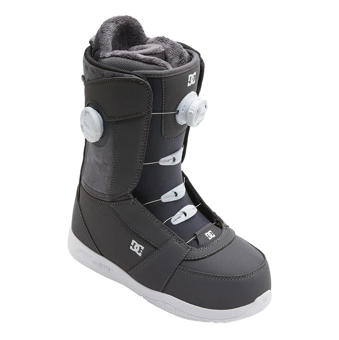 DC 2025 Womens Lotus Boa Boots - Dark Grey/White