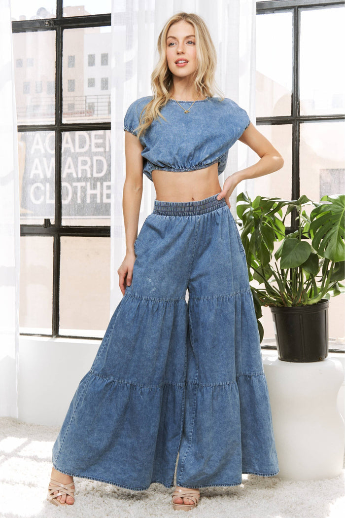 Style the Denim Daydream Pants exclusively at Born To Glam
