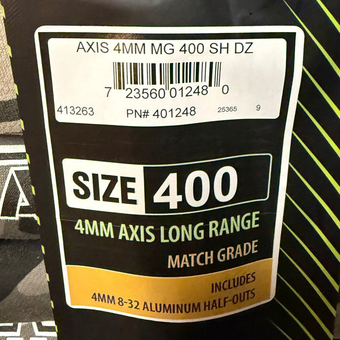 Easton Axis 4MM MG Long Range 400 Shafts. 1 DZ