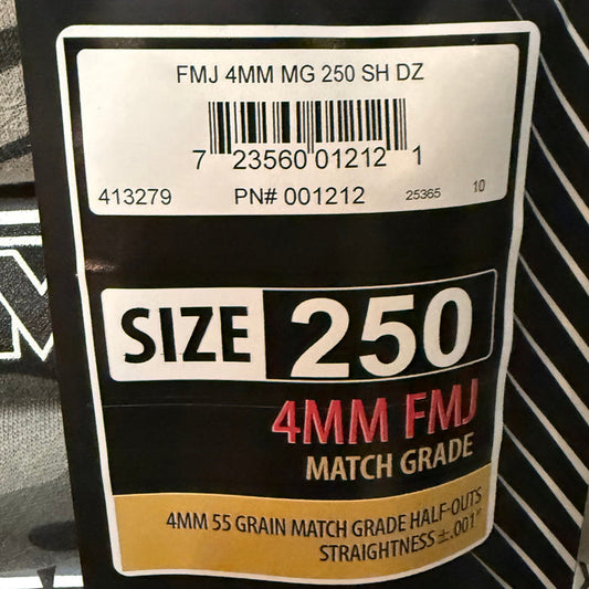 Easton FMJ 4MM MG 250 Shafts. 1 DZ