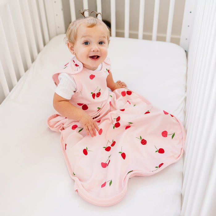 Ecolino® Adjustable Baby Sleep Bag, Organic Cotton, Universal Size: 2 Months - 2 Years, Cherry