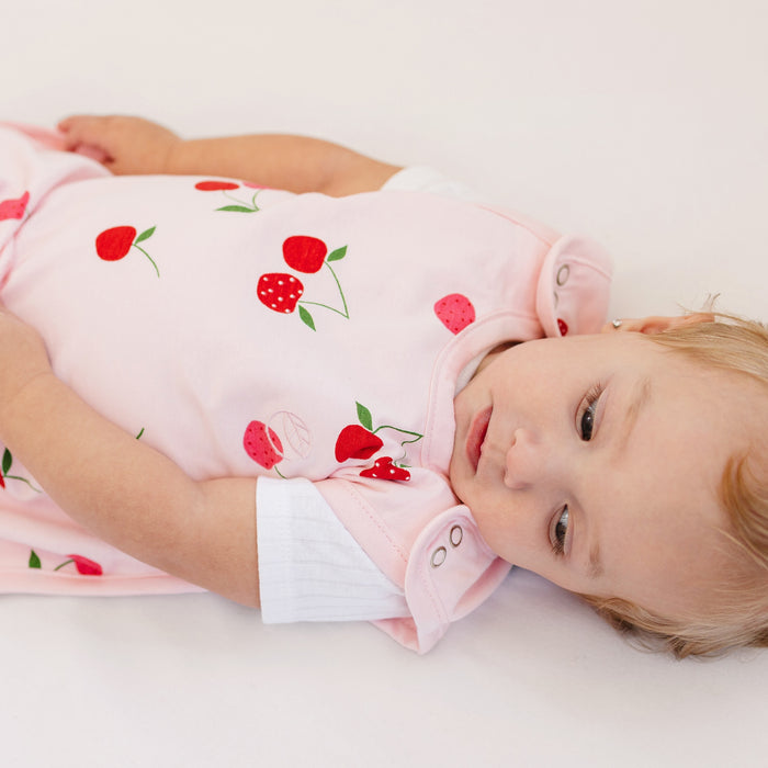 Ecolino® Adjustable Baby Sleep Bag, Organic Cotton, Universal Size: 2 Months - 2 Years, Cherry