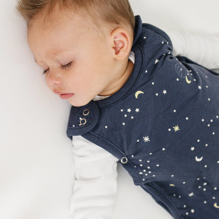 Ecolino® Adjustable Toddler Sleep Bag, Organic Cotton, Universal Size: 2 - 4 Years, Milky Way Ink