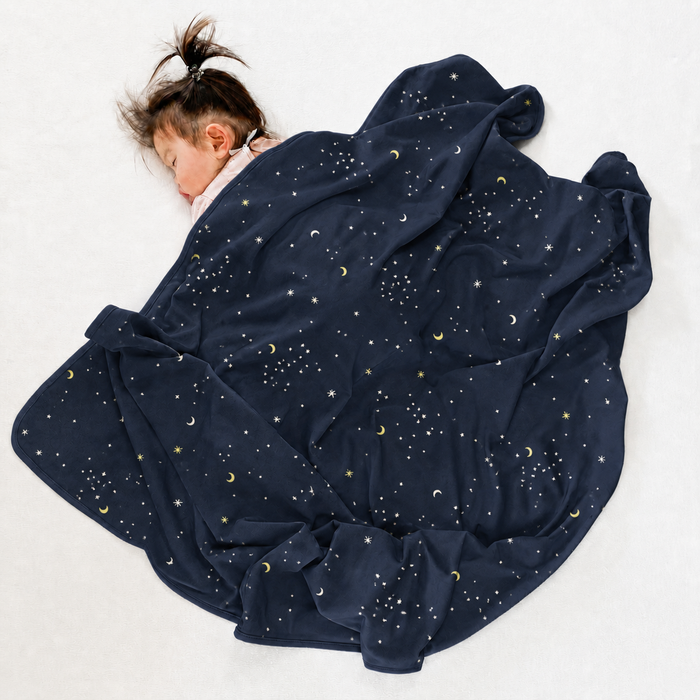 Ecolino® Toddler Blanket, 100% Organic Cotton Blanket, 52.5" x 40", Milky Way Ink