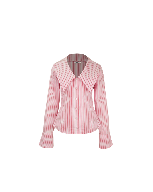 EDDIE SHIRT PINK RED STRIPE
