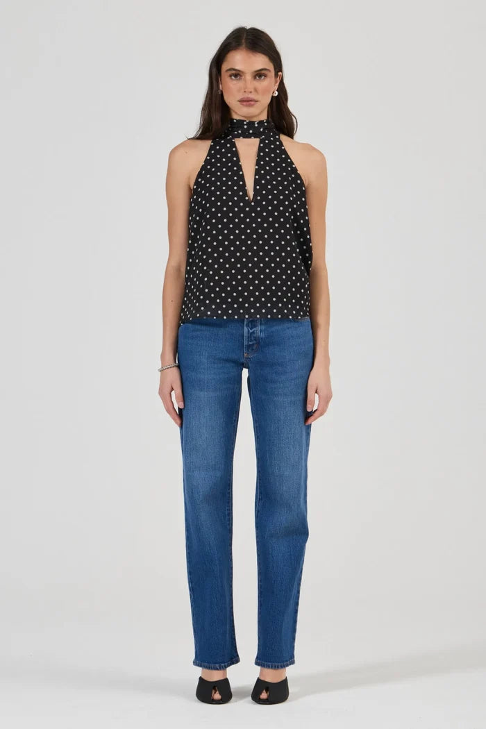 Edie Halter Polka Dot Top