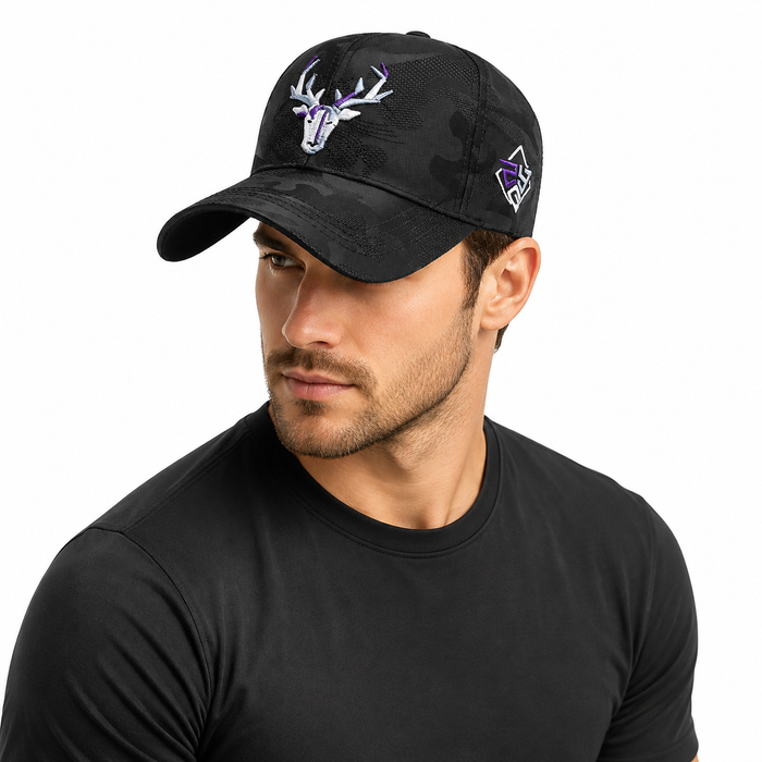 adjustable curved brim baseball cap with clean dome shape