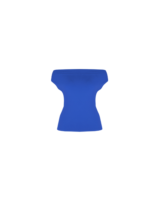 EMMA KNIT TOP COBALT