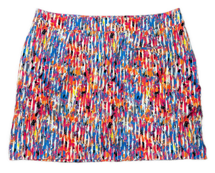 EP NY Women's Pink, Orange & Blue Patterned Golf Skort Size 18