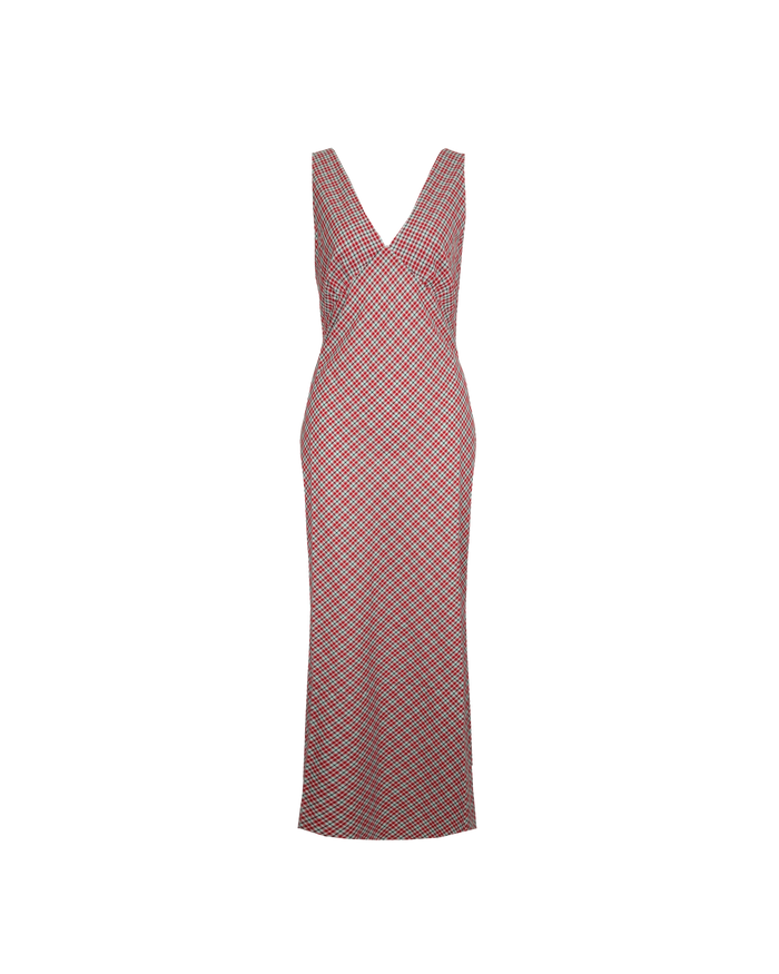 ESME SLIP DRESS BLUE RASPBERRY TARTAN
