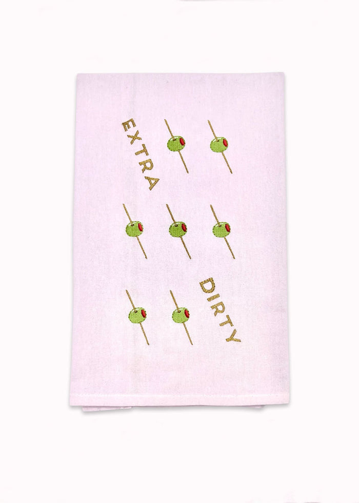 Extra Dirty Embroidered Tea Towel