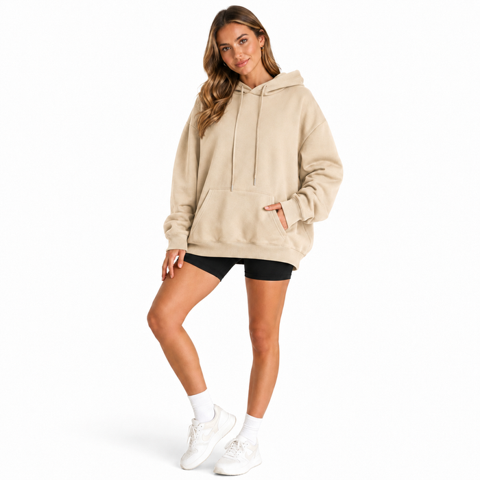 Faith over fear pullover hoodie for women styled with everyday basics for a clean, comfortable and confident daily outfit now