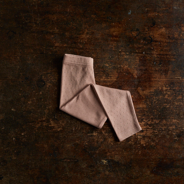 Finch Baby & Kids Leggings - Cotton Pointelle - Peony