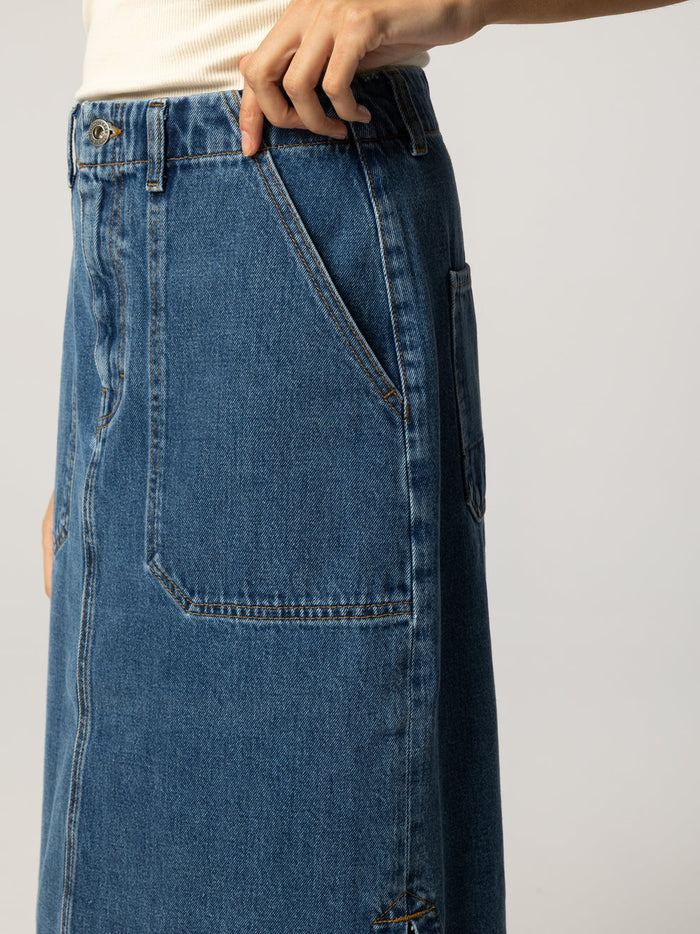 Finisterre Yarrel Denim A-Line Skirt – Women's