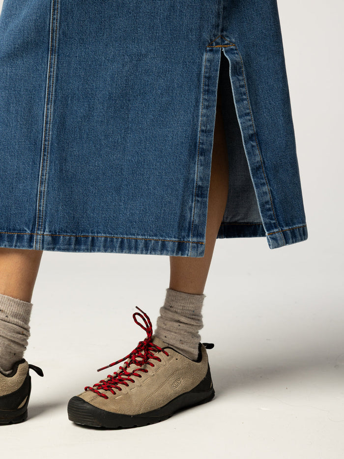 Finisterre Yarrel Denim A-Line Skirt – Women's