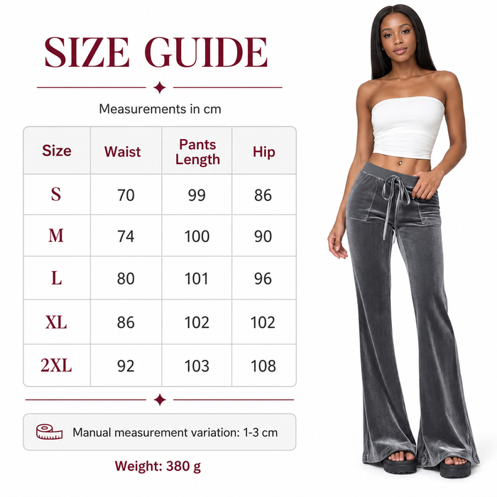 Side view of gray flared trousers for women, highlighting the structured fit, subtle texture and gently widening bootcut leg.
