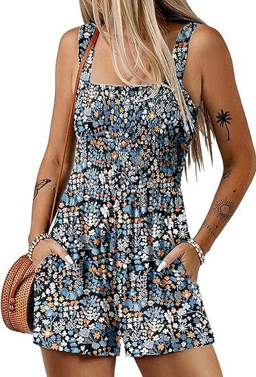 Summer Shorts Jumpsuit Back View Showing Relaxed Fit Silhouette