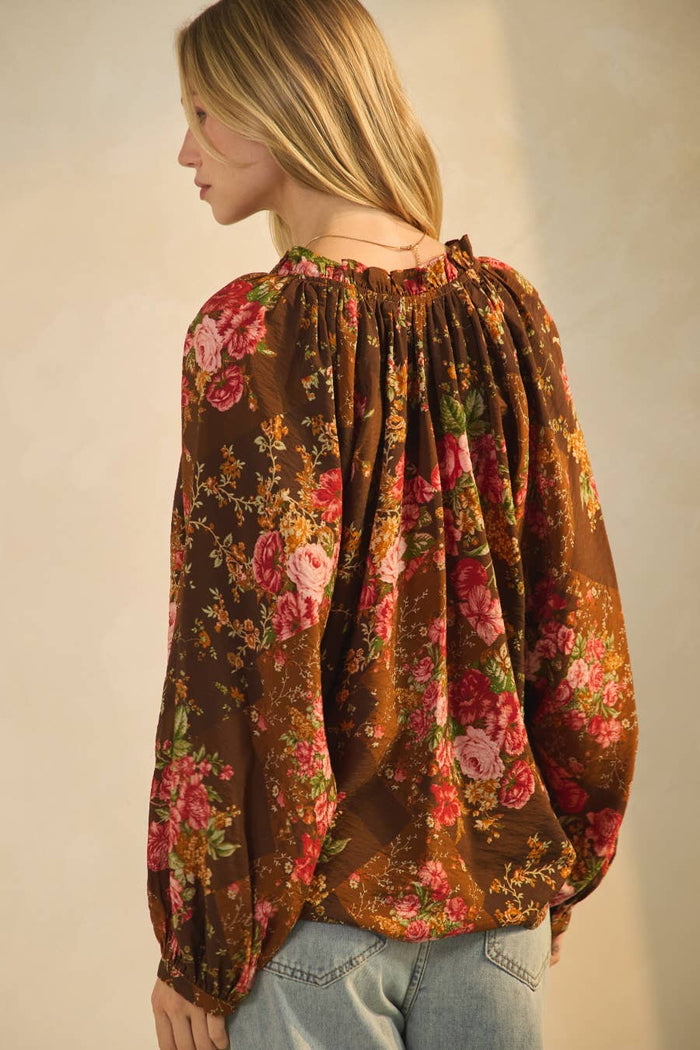 Style the Floral Printed Blouse exclusively at Born To Glam