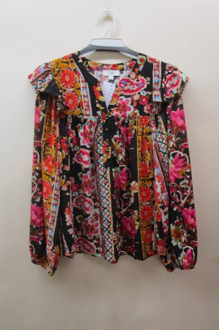 Style the Floral Printed Flowy Blouse exclusively at Born To Glam