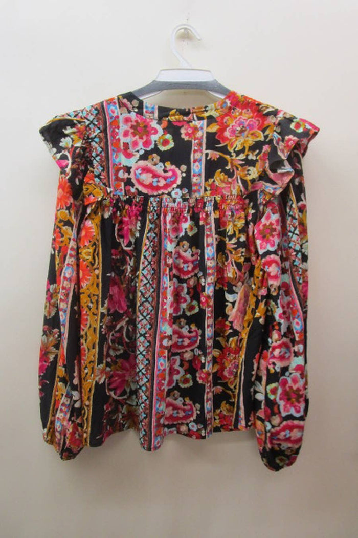 Style the Floral Printed Flowy Blouse exclusively at Born To Glam