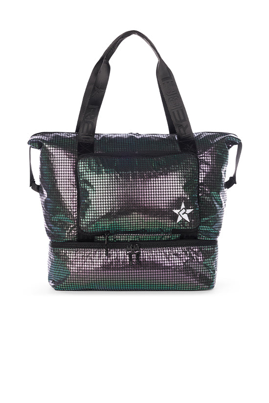 Foldable Tote in Galaxy Houndstooth
