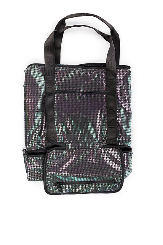 Foldable Tote in Galaxy Houndstooth