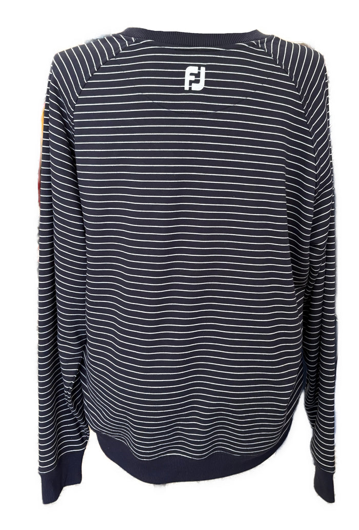 Footjoy Women's Navy & White Striped Crw Golf Pullover Size 2XL MSP$126