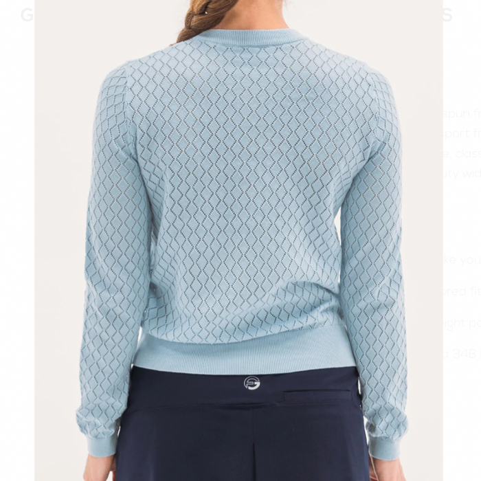 Foray Golf Pointelle Sweater - Blue