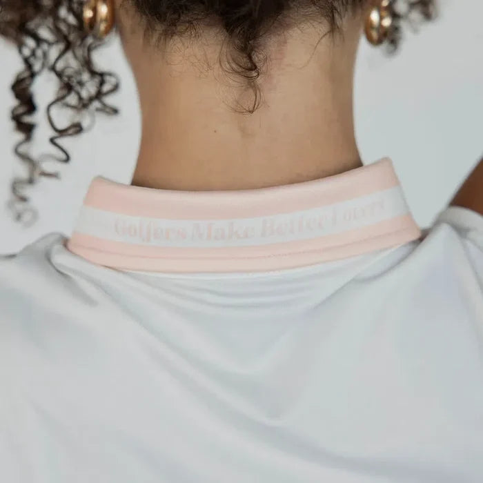 Fore All Moore Polo - White/Pink