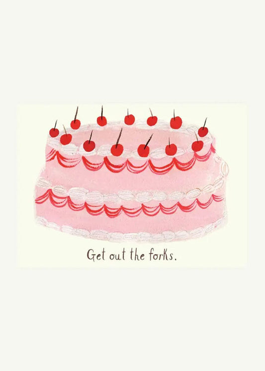 Forks Out Birthday Card