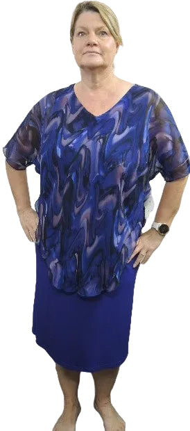 Formation Chiffon Overlay Dress