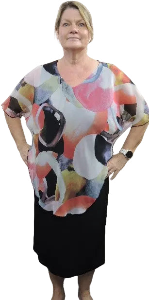 Formation Chiffon Overlay Dress