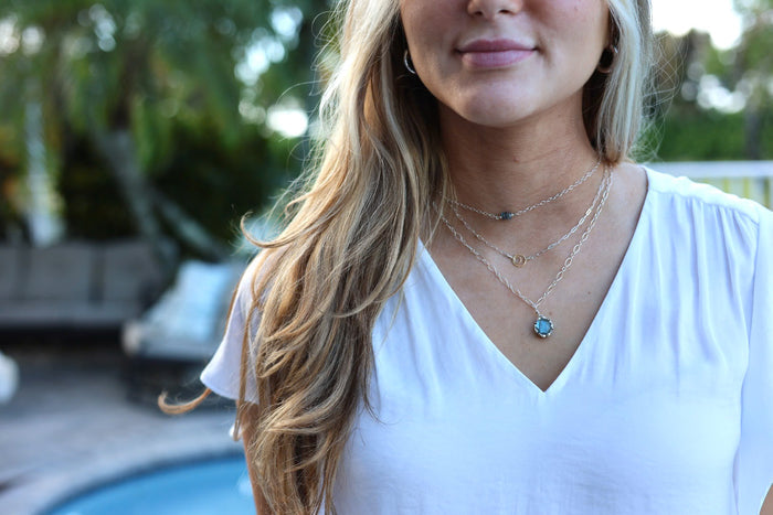 Georgina nh necklace in labradorite
