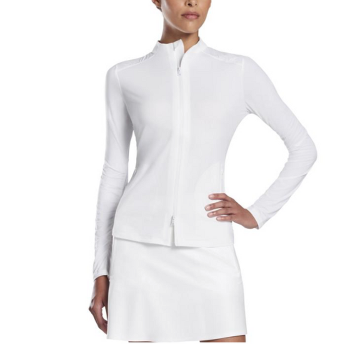 G/FORE Featherweight Full-Zip L/S Top - White