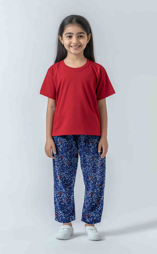 night suit for girls t shirt and trousers