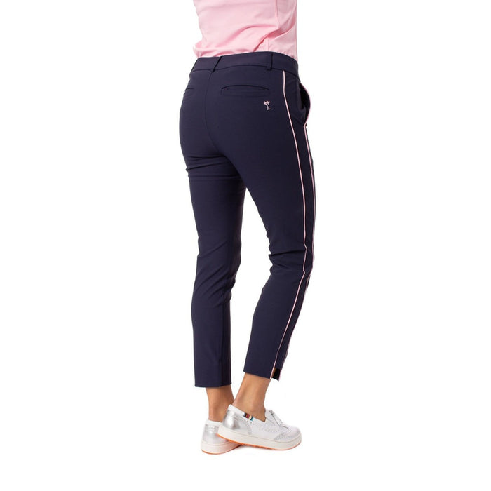 Golftini Ankle Pants - Navy/Pink Stripe