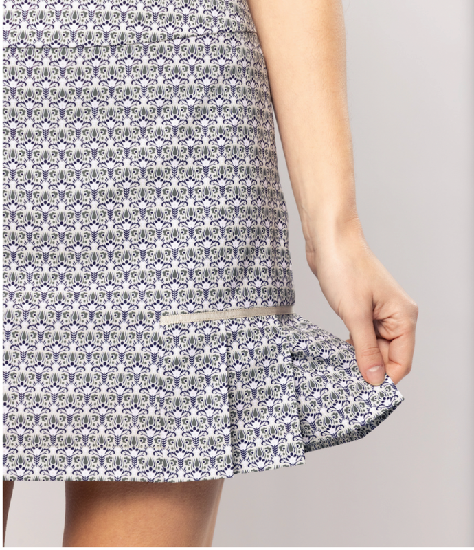 Golftini Ciao Bella Performance Skort - Beige Floral