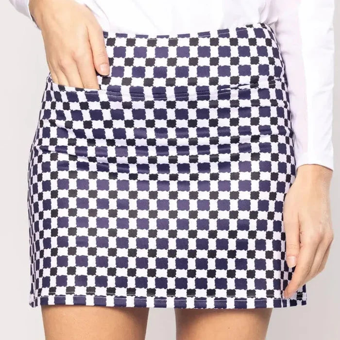 Golftini Grand Prix Pull-On Skort - Navy/White