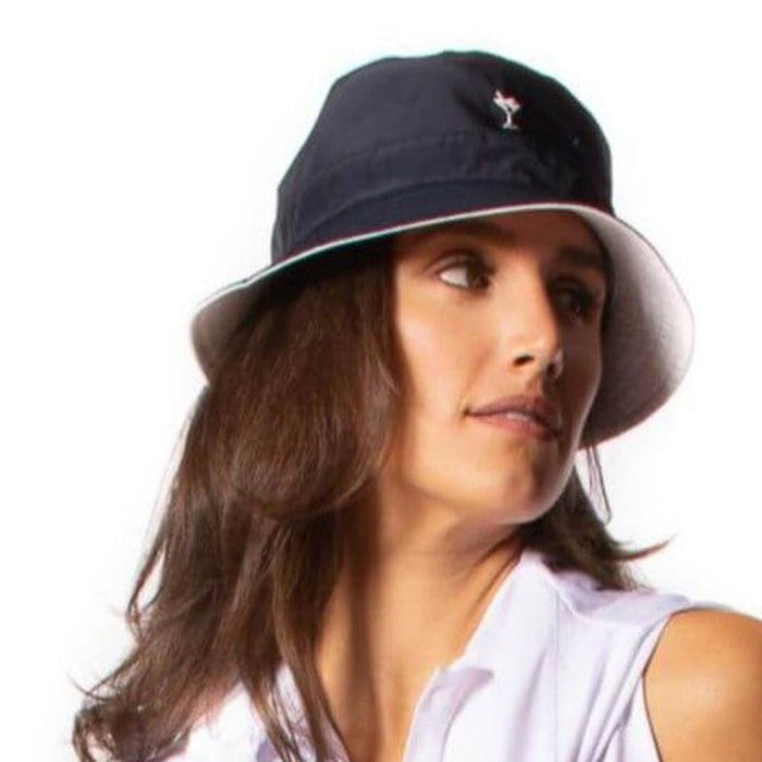 Golftini Reversible Bucket Hat - Navy/White