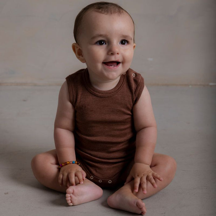 Gosling Baby Body - Merino Wool & Silk - Russet