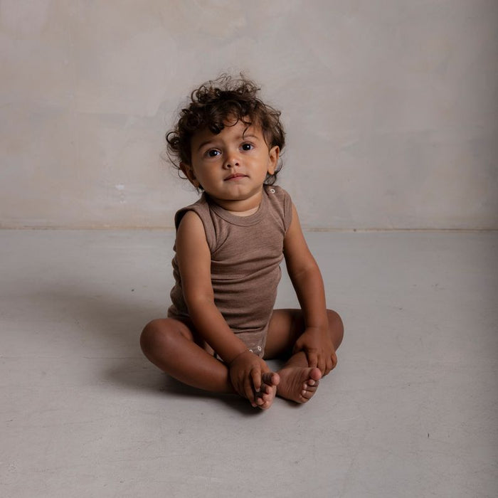 Gosling Baby Body - Merino Wool & Silk - Warm Driftwood